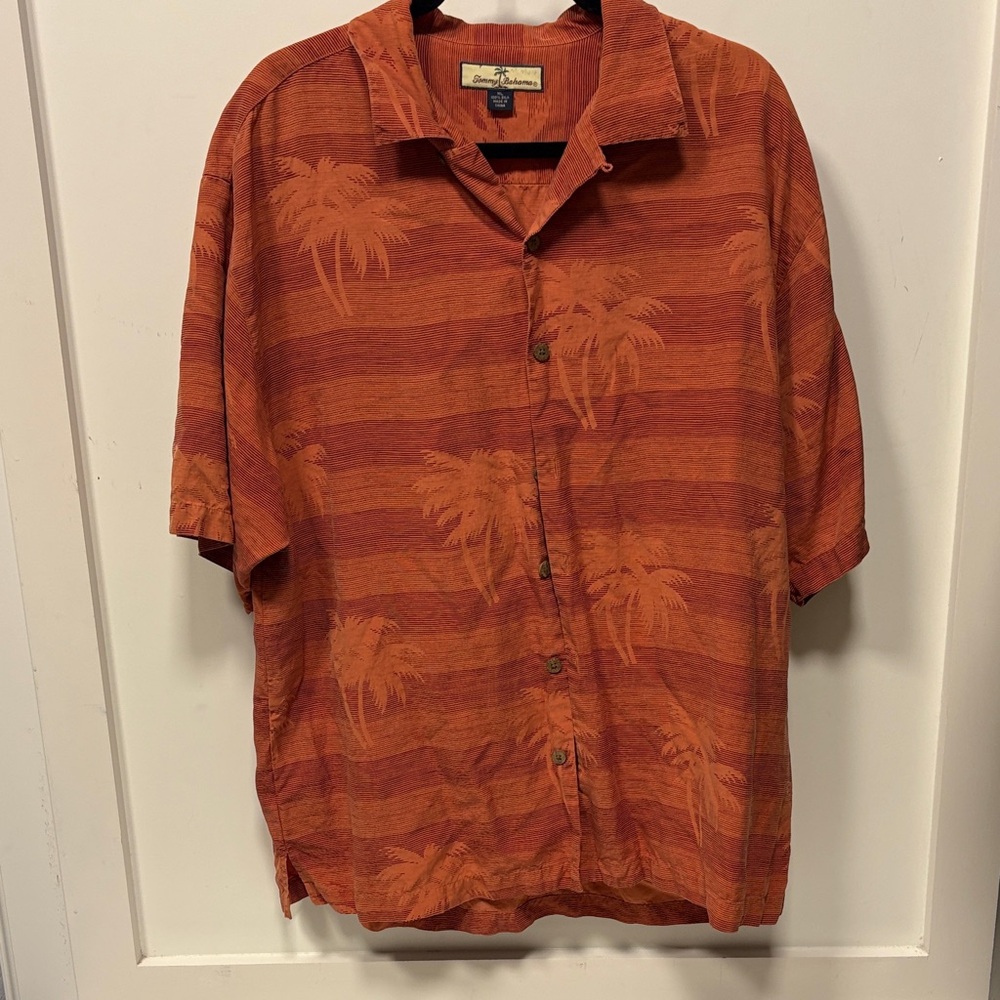 Men's Tommy Bahama Orange Palm Tree Shirt